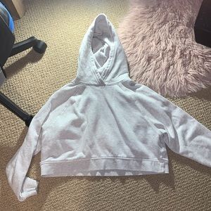 Light Grey cropped hoodie